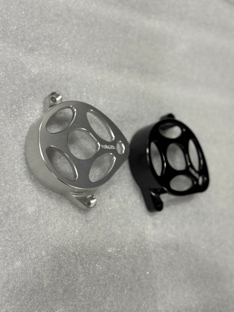 Surron Ultra Bee Metal Motor Cover | CNC Upgrade Replacement (Black & Chrome) Forged Racing