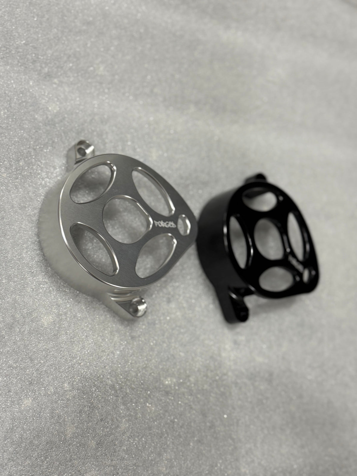 Surron Ultra Bee Metal Motor Cover | CNC Upgrade Replacement (Black & Chrome) Forged Racing
