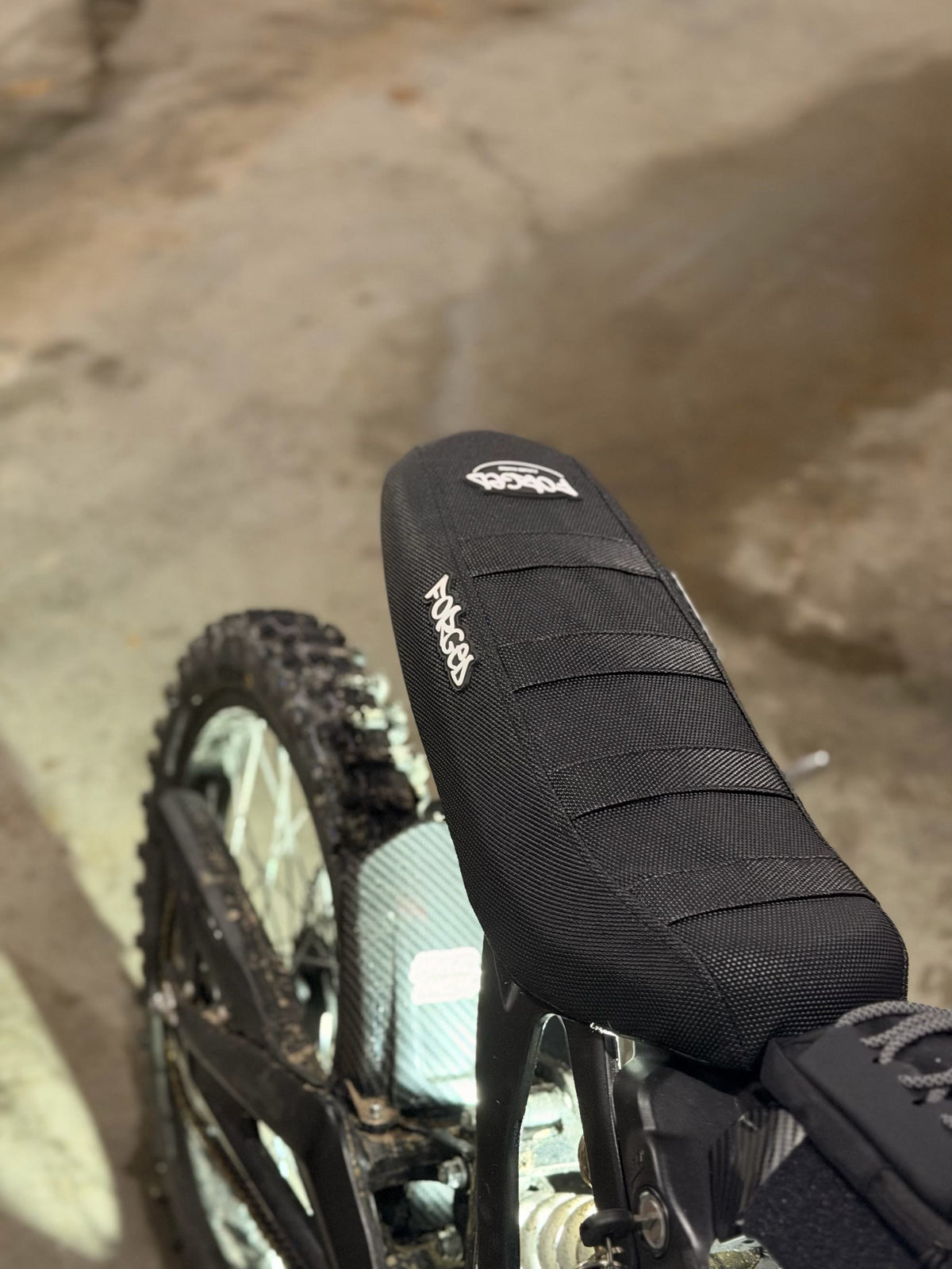 Forged Racing E-Moto Ribbed Seat Cover | Grip Seat Cover for Surron, Talaria & E-Ride Forged Racing