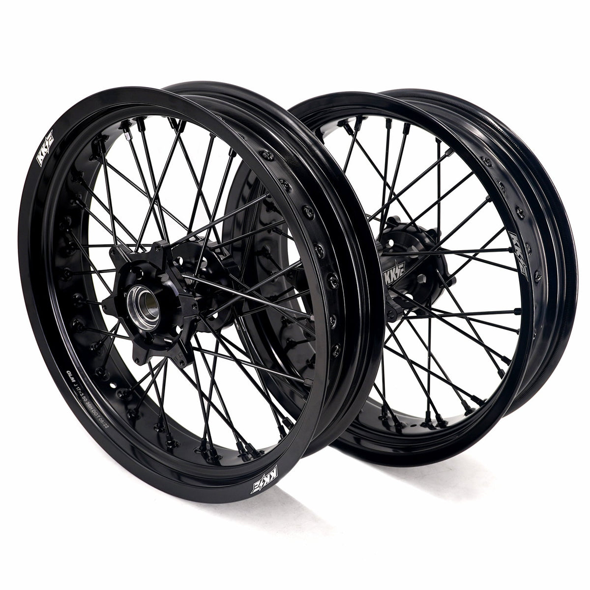 KKE 3.5*17'' & 4.25*17'' Supermoto Wheels Rims Fit STARK VARG MX EX Electric Dirt Bike All Black KKE Racing