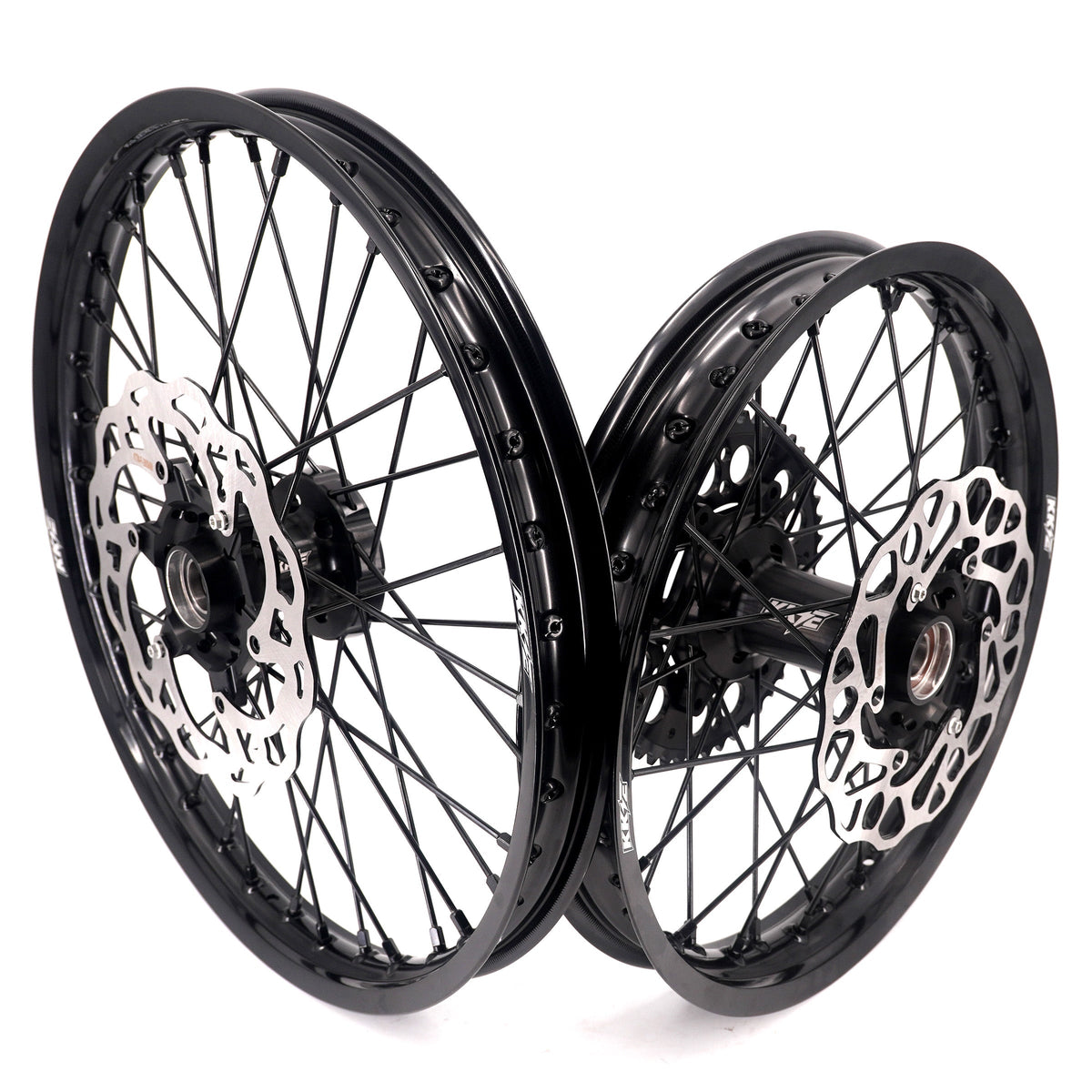 KKE Enduro 1.6*21" & 2.15*18" CNC Hub Electric Dirtbike Alloy Wheels Rims Fit STARK VARG MX EX All Black KKE Racing
