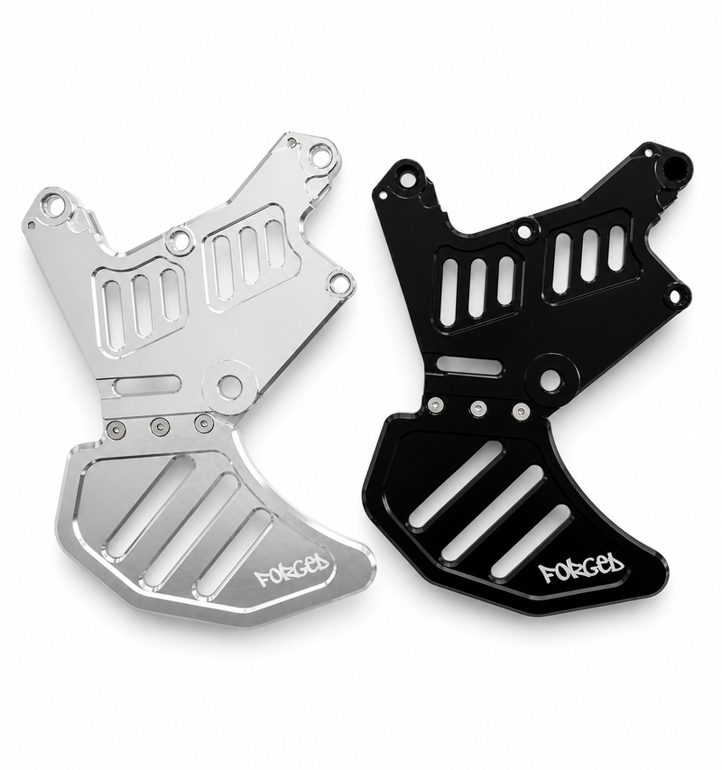 Upgraded Dual Caliper Mount + Rotor Guard for Sur Ron, Talaria & Segway | Heavy Duty Metal Forged Racing