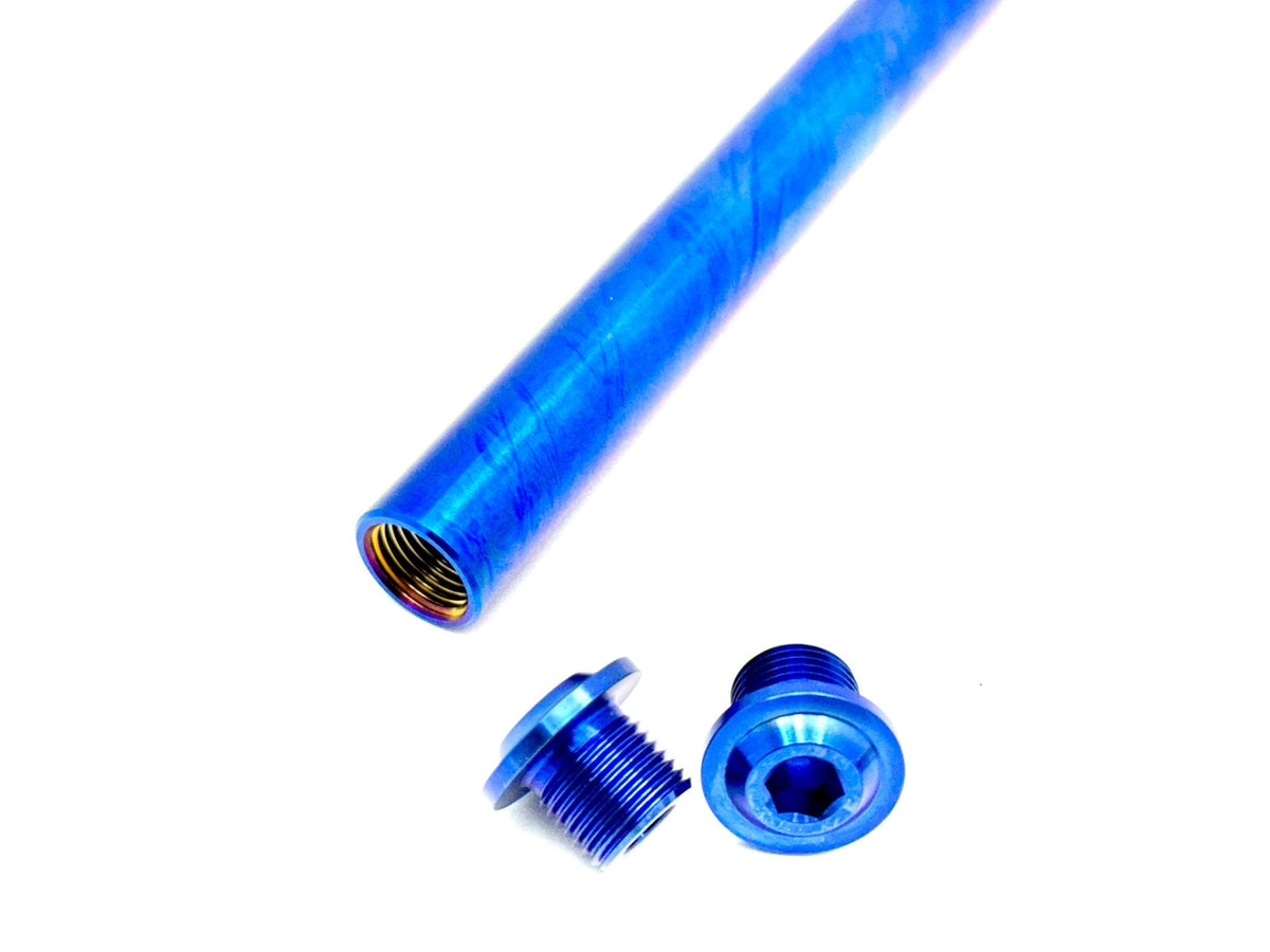 KKE Fork Custom Titanium Axle and Two Axle End-Bolts - Riot Racing