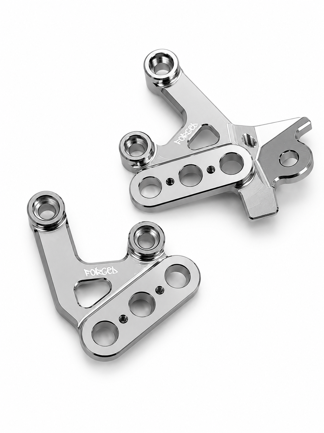 Chrome Silver Foot Peg Brackets for Sur-Ron Light Bee X & E-Ride Pro – Heavy Duty Upgrade Forged Racing
