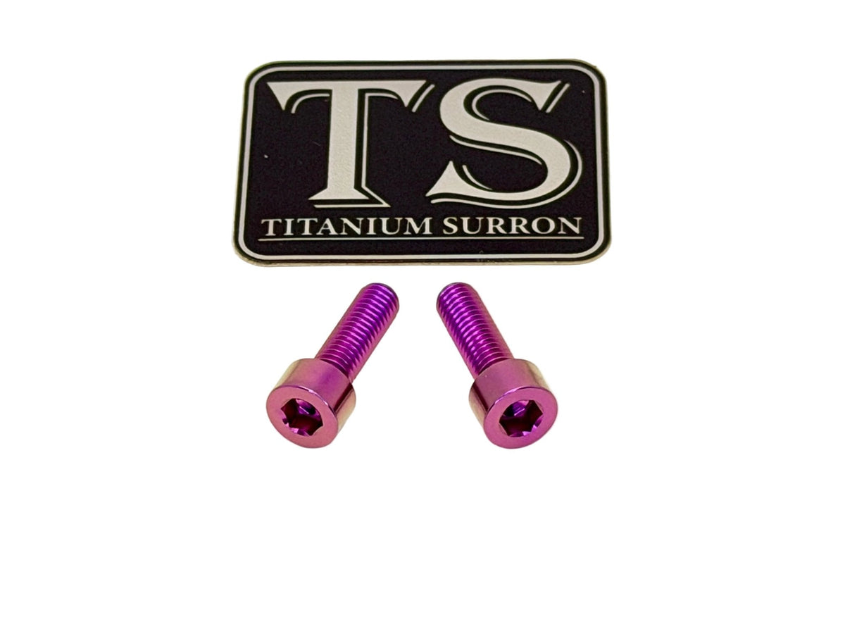 Titanium Surron Ultra Bee Headlight Bracket bolts by Prickly for Baja Squadron Titanium Surron