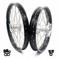 KKE 21" 19" MX Casting Alloy Wheels For HONDA CRF250R CRF450R CR125R CR250R 2002-2013 Silver&Black KKE Racing
