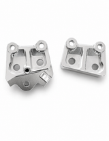Talaria XXX Metal Foot Peg Brackets | CNC Upgrade Mounts (Black & Chrome) Forged Racing