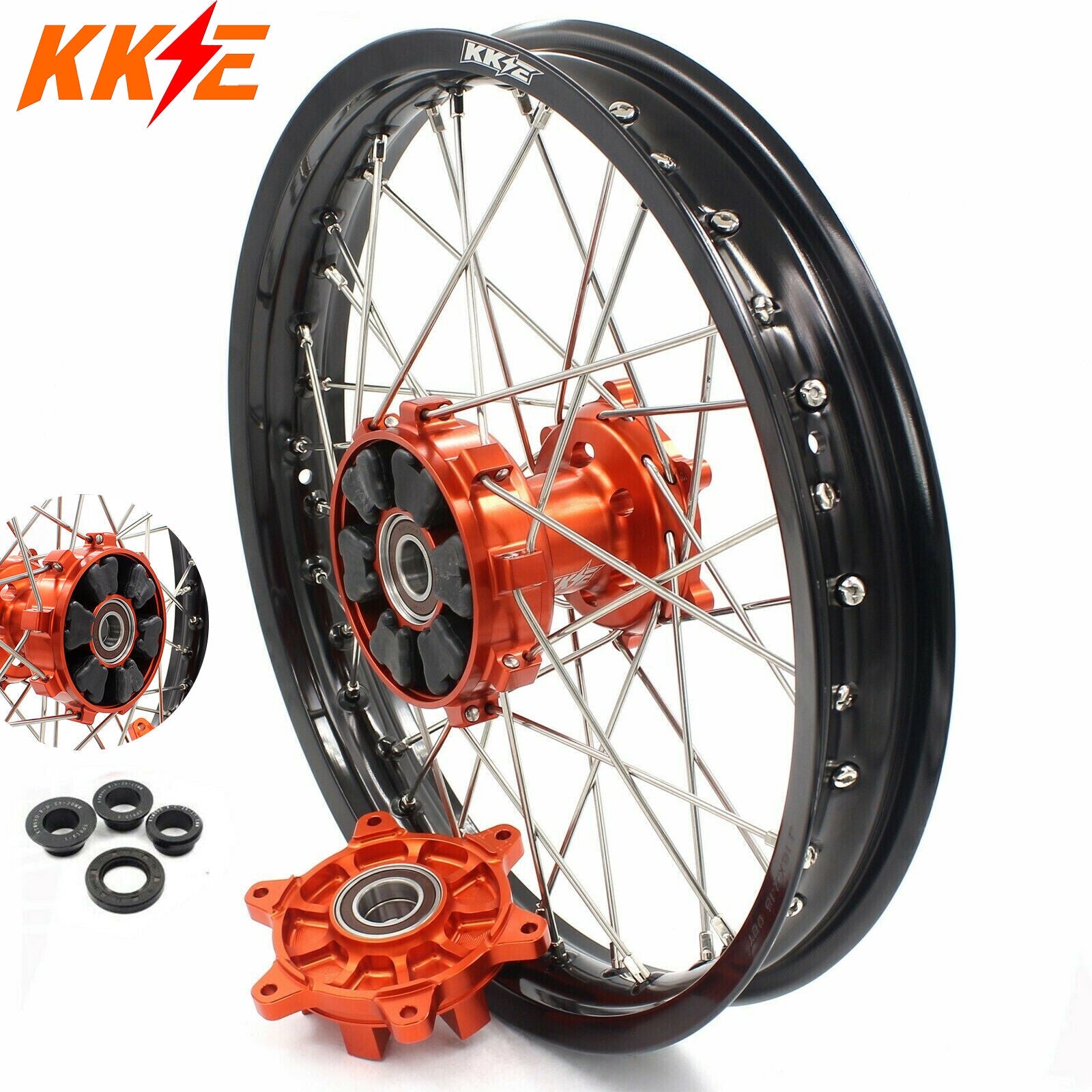 KKE 18×2.15 Inch Rear CUSH Drive Wheel For KTM EXC EXC-F EXC-W 125-530CC 2003-2024 KKE Racing