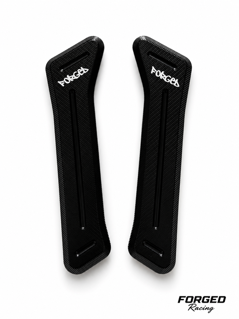Surron Ultra Bee Metal Battery Guards | CNC Replacement (Black & Chrome) Forged Racing