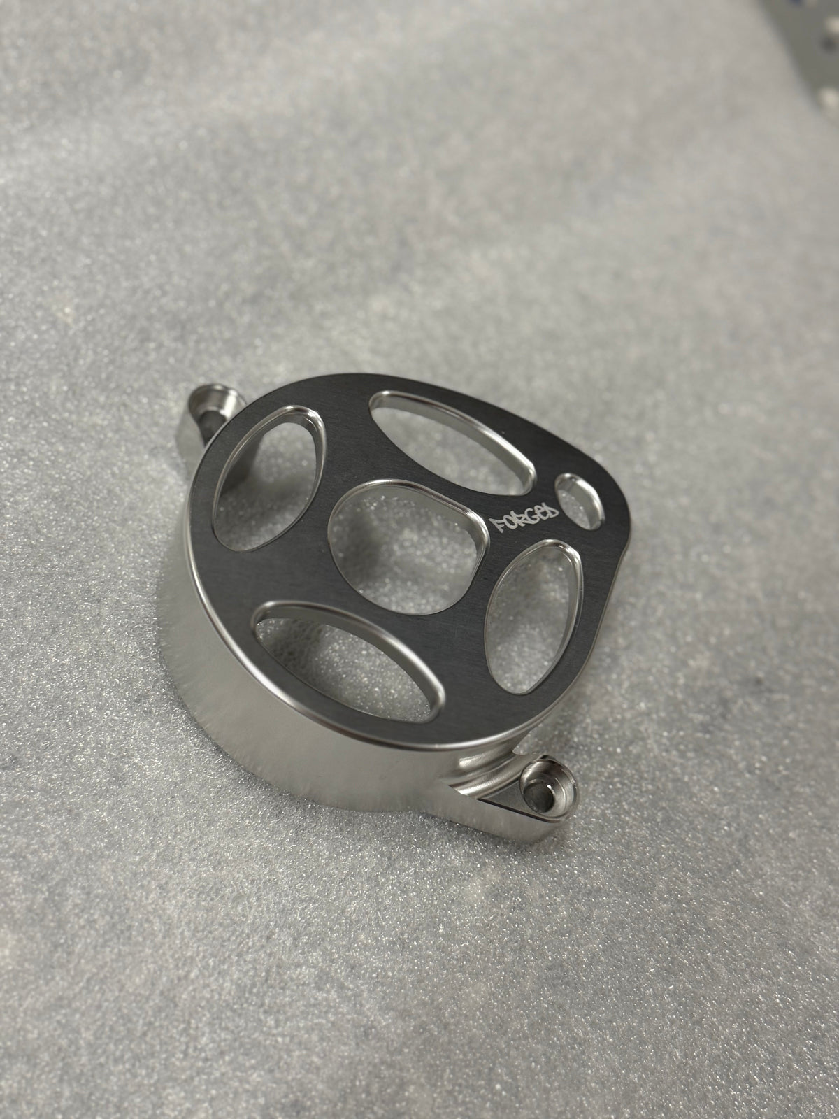 Surron Ultra Bee Metal Motor Cover | CNC Upgrade Replacement (Black & Chrome) Forged Racing