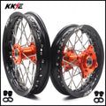 KKE 12/10 Mini Kid's Wheels For KTM SX50 2014-2023 GAS GAS MC50 2021-2023 Dirtbikes Orange Hub KKE Racing