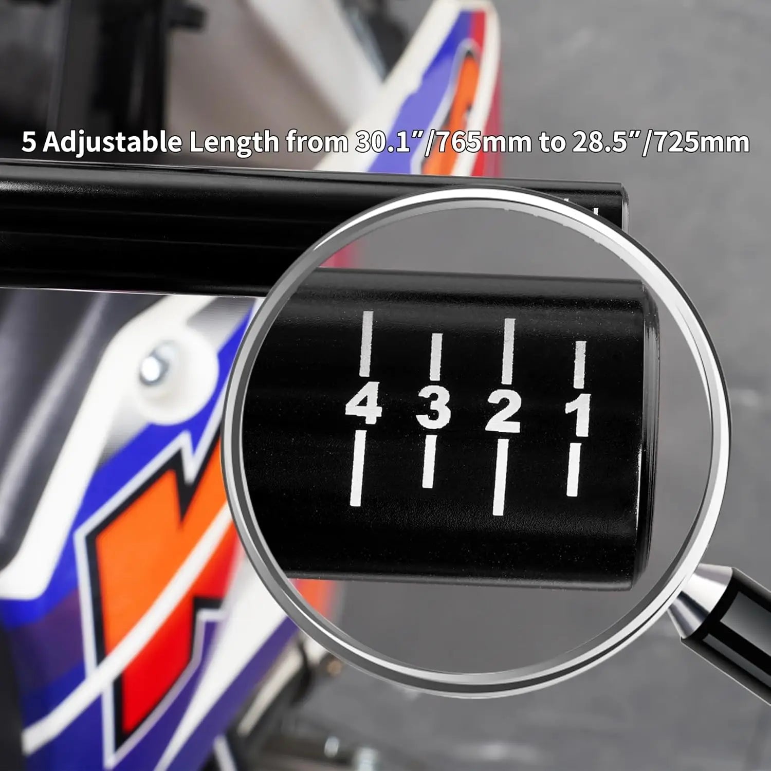 Voltrix Racing 7/8" Mid-Rise Motorcycle Handlebars with Crossbar Pad – Universal Dirt Bike, Pit Bike & Mini Bike Handlebar Kit Emoto Supply
