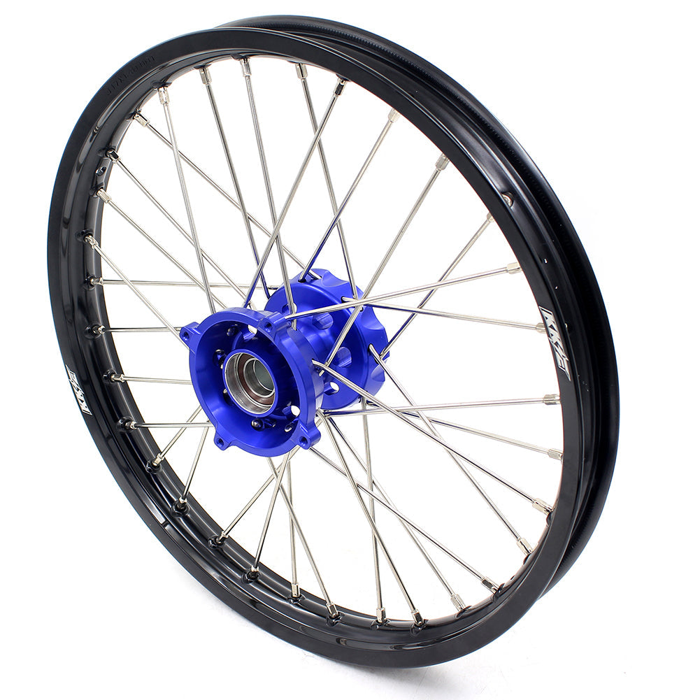 KKE 17"*1.4/14"*1.6 Spoked Kid's Big Wheels Rims Fit KTM SX 85 2003-2020 Husqvarna TC 85 2014-2020 Blue Hub KKE Racing