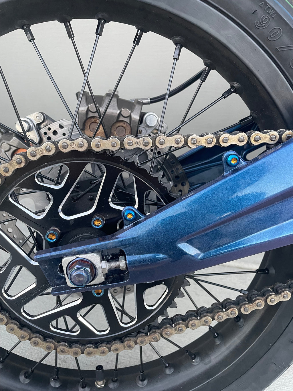 E-moto chain guard titanium(2pc) Tirider