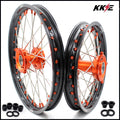 KKE 17"*1.4/14"*1.6 Kid's Big Wheels Rims Fit KTM SX 85 2003-2020 Orange Nipples KKE Racing