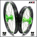 KKE 19" 16" For KAWASAKI KX85 KX80 KX100 KLX140/L Big Kid's Wheels Rim Green Hub KKE Racing