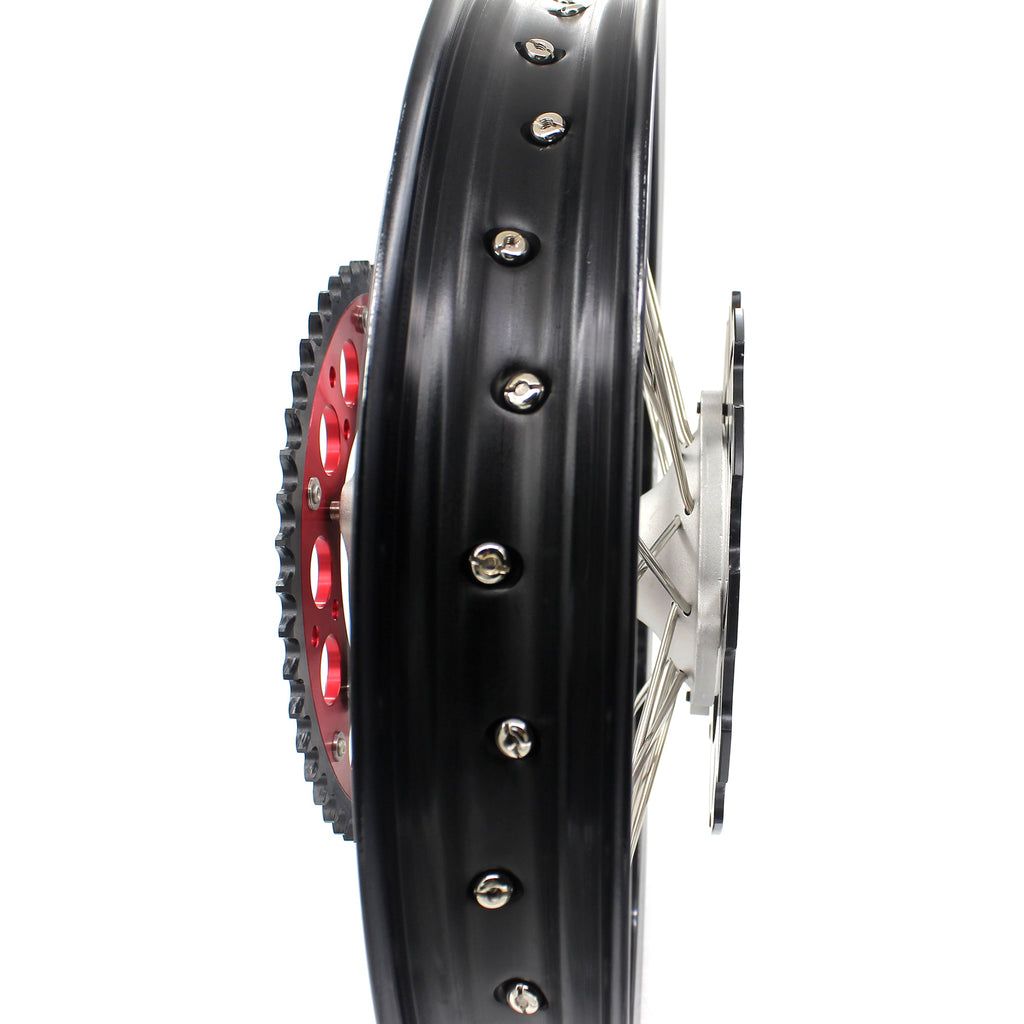 KKE 21 & 18 Casting MX Rims for Honda XR650R 2000-2008 240MM/240MM Disc Silver&Black KKE Racing