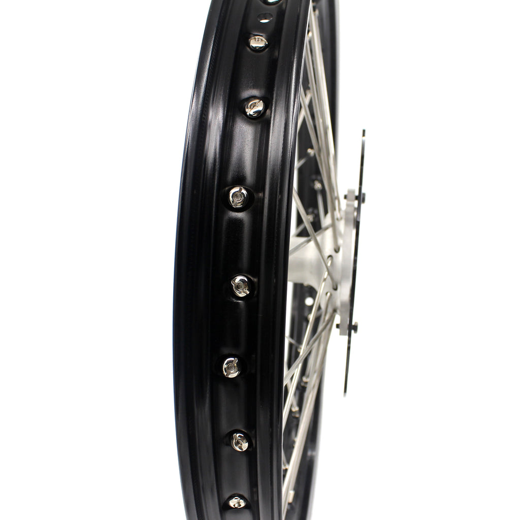 KKE 21 & 18 Casting MX Rims for Honda XR650R 2000-2008 240MM/240MM Disc Silver&Black KKE Racing