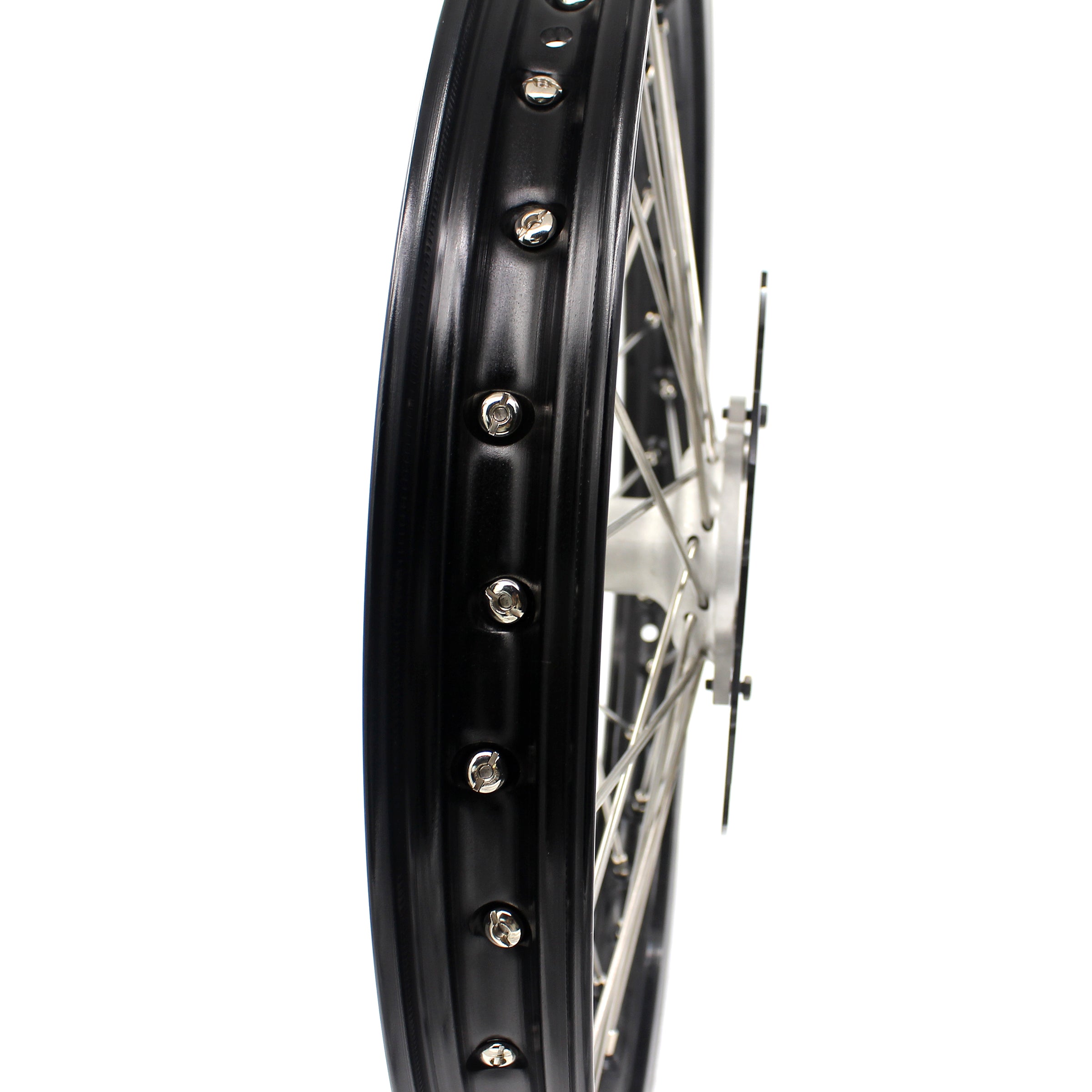 KKE 21 & 18 Casting MX Rims for Honda XR400R 96-04 XR600R 91-2000 240MM/220MM Disc Silver&Black KKE Racing