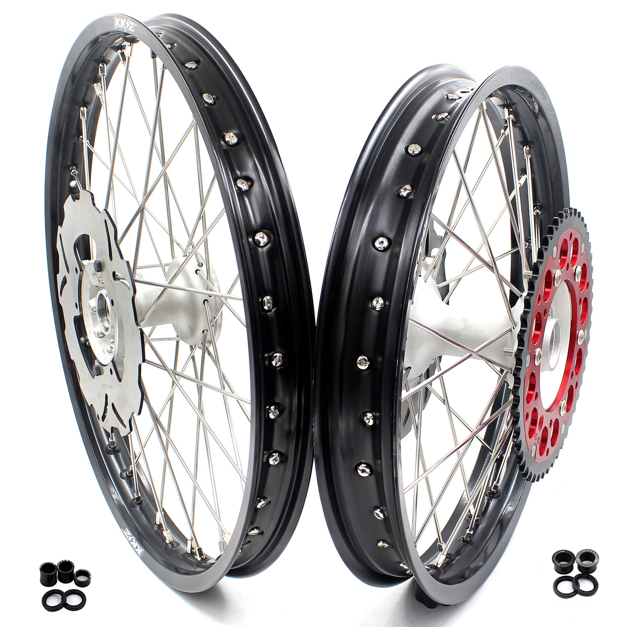 KKE 21" 19" Casting Wheels Rims Set For HONDA CR125R 1995-1997 CR250R 1995-1996 CR500R 1995-2001 KKE Racing
