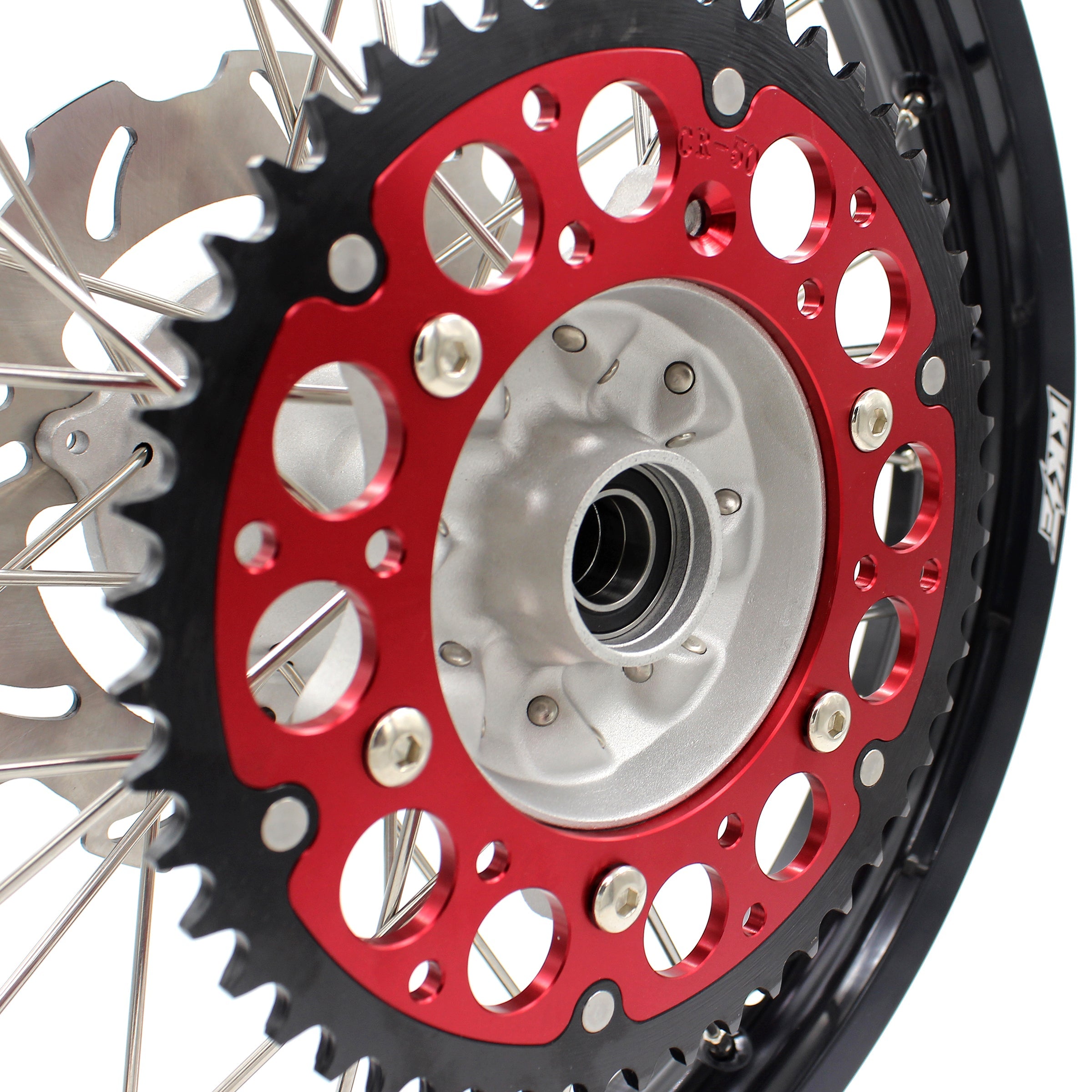 KKE 21 & 18 Casting MX Rims for Honda XR650R 2000-2008 240MM/240MM Disc Silver&Black KKE Racing