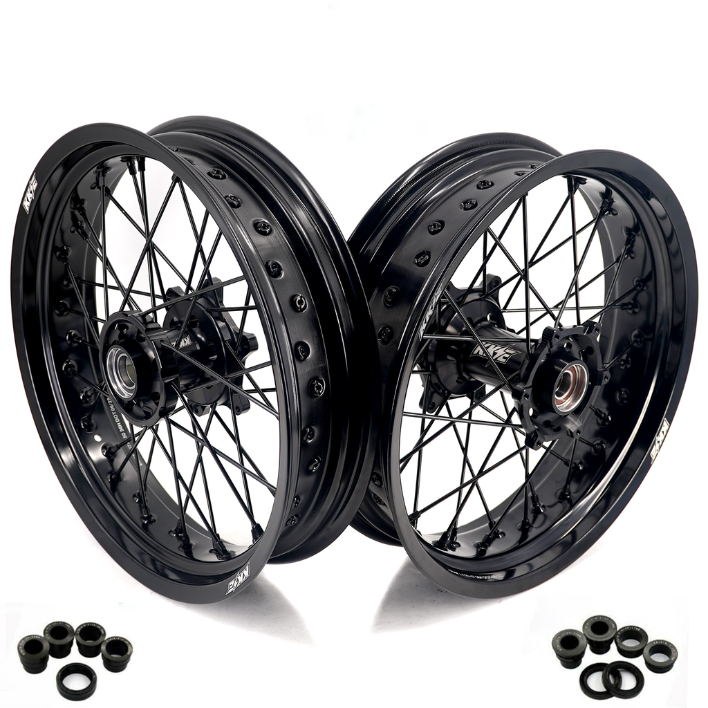 KKE 3.5*17'' & 4.25*17'' Supermoto Wheels Rims Fit STARK VARG MX EX Electric Dirt Bike All Black KKE Racing