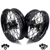 KKE 3.5*17'' & 4.25*17'' Supermoto Wheels Rims Fit STARK VARG MX EX Electric Dirt Bike All Black KKE Racing