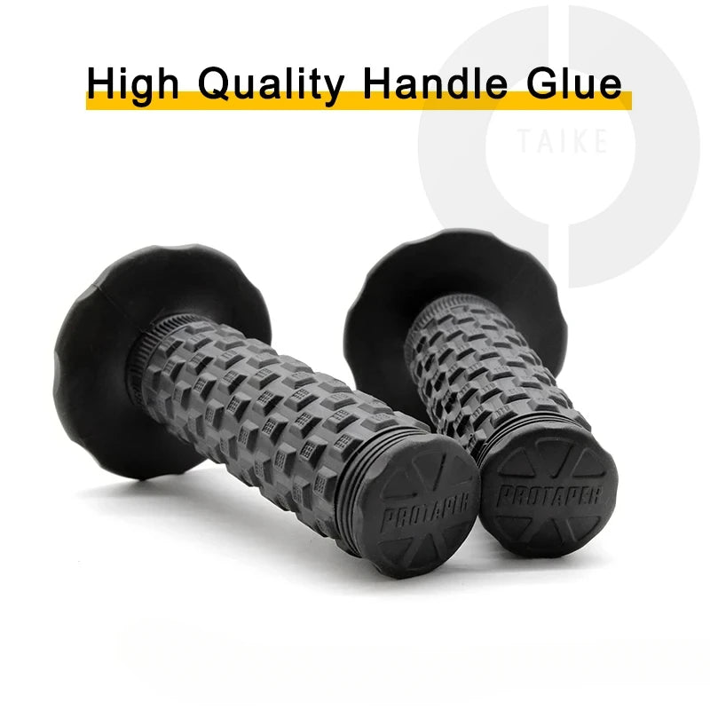 7/8" (22mm) Motorcycle Handlebar Grips – Soft Rubber Pillow Top Dirt Bike Grips for MX, Motocross, Enduro & Off-Road Motorcycles Emoto Supply