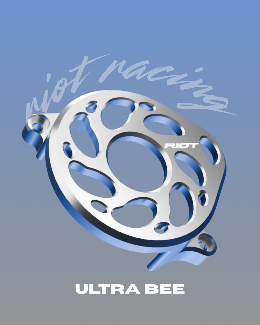 Surron Ultra Bee Motor Cover — Billet Aluminum, 5-Axis CNC — Riot Racing