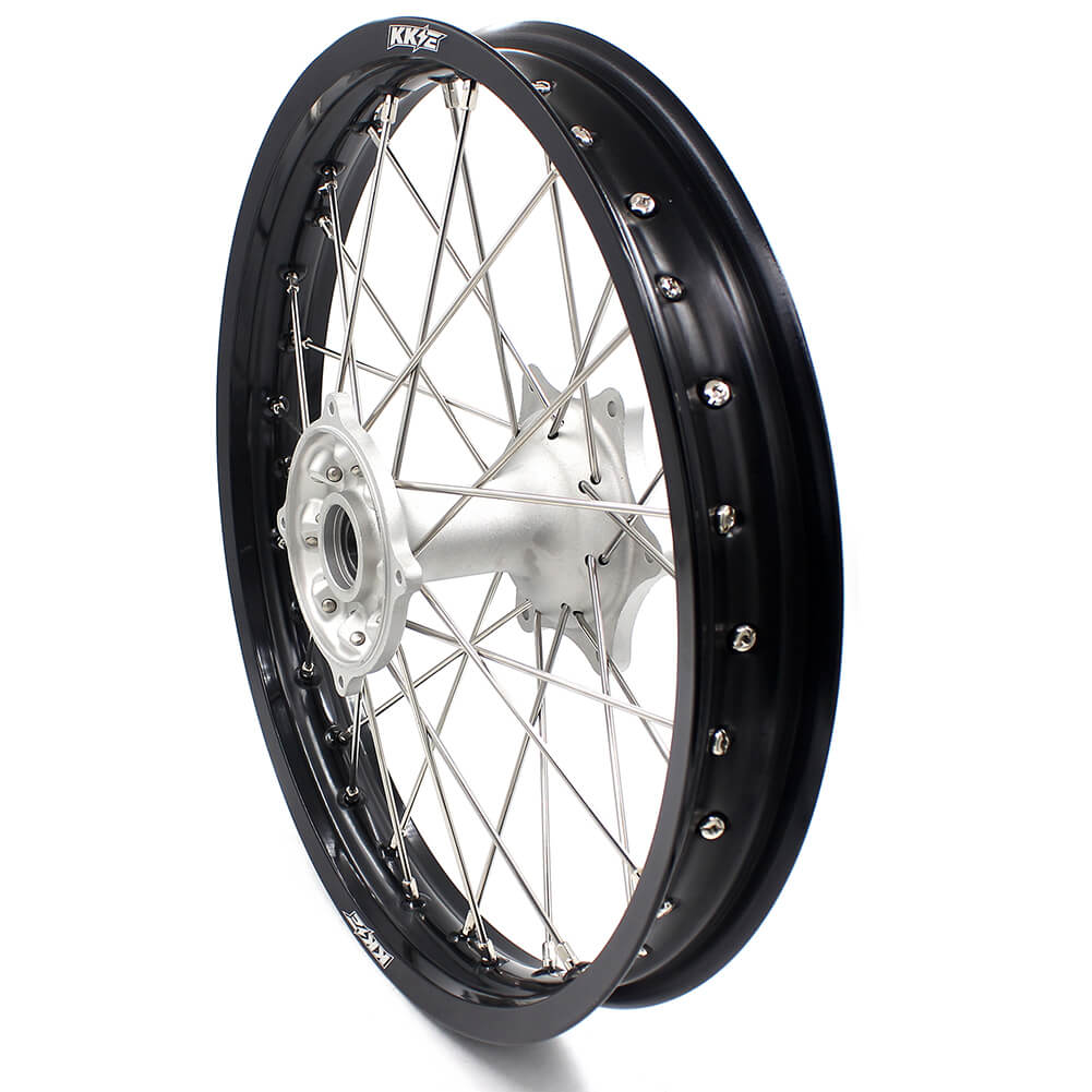 KKE 21" 19" MX Casting Alloy Wheels For HONDA CRF250R CRF450R CR125R CR250R 2002-2013 Silver&Black KKE Racing