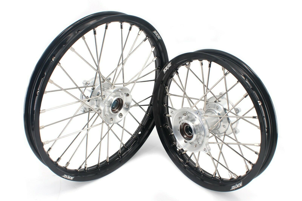 KKE 19"*1.6 & 16"*1.85 Kid's Big Wheels Fit KTM SX 85 Husqvarna TC85 GAS GAS MC85 2021-2024 Silver Hub KKE Racing
