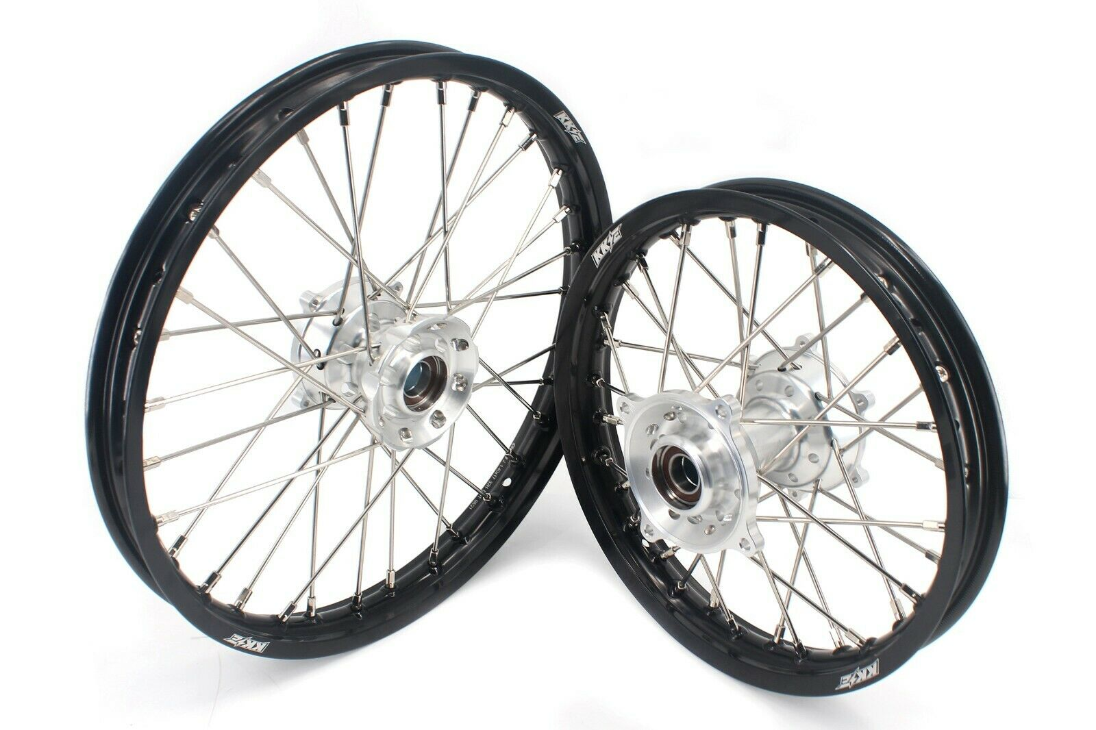 KKE 19"*1.6 & 16"*1.85 Kid's Big Wheels Fit KTM SX 85 Husqvarna TC85 GAS GAS MC85 2021-2024 Silver Hub KKE Racing