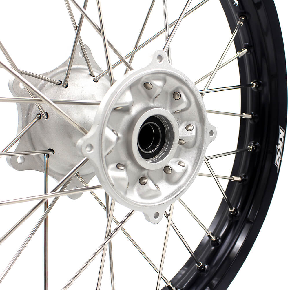 KKE 21" 19" MX Casting Alloy Wheels For HONDA CRF250R CRF450R CR125R CR250R 2002-2013 Silver&Black KKE Racing