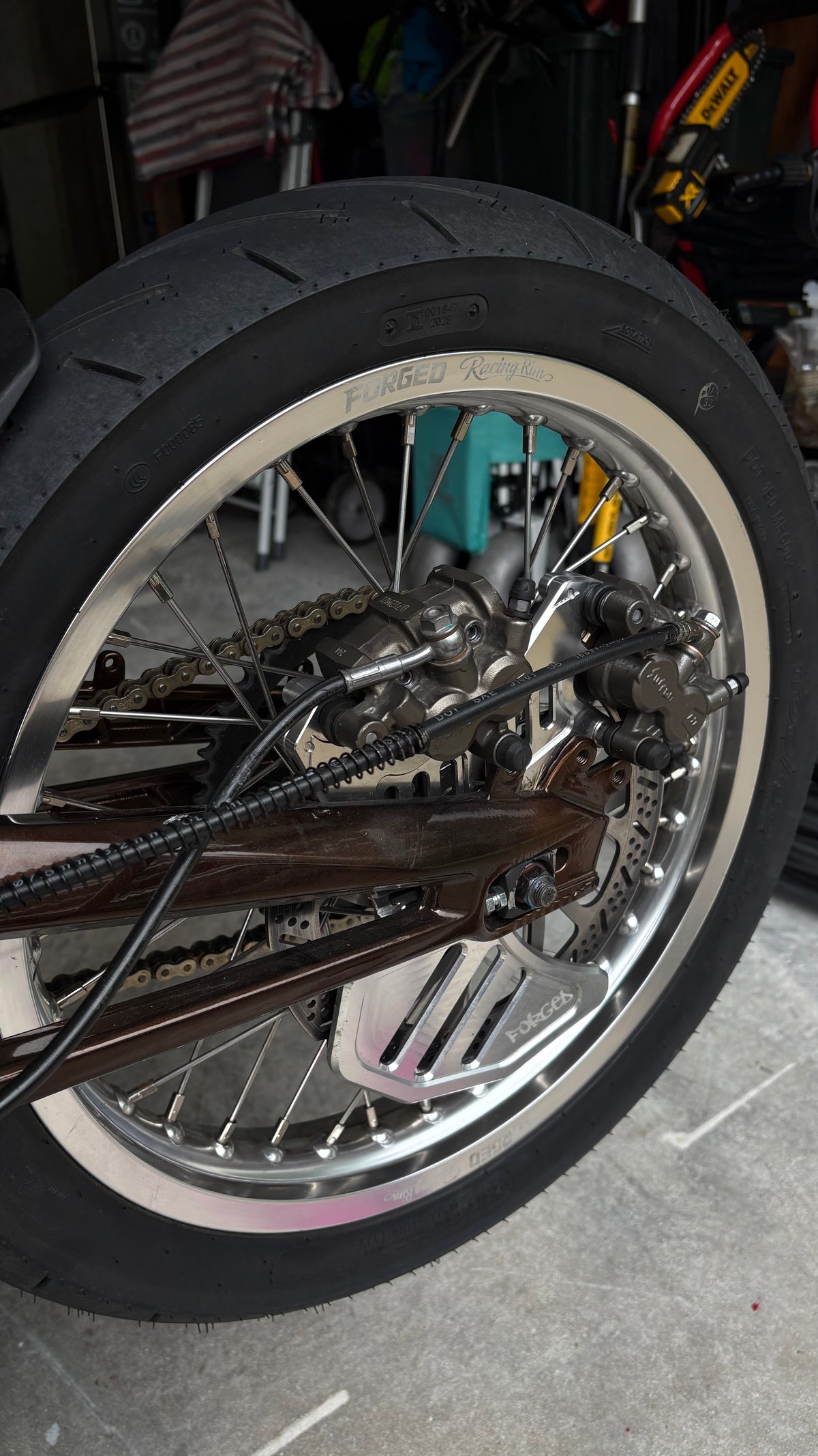 Talaria XXX / MX4, MX3, Sting - Supermoto Wheelset (Thick/Wide) - Chrome Silver Forged Racing