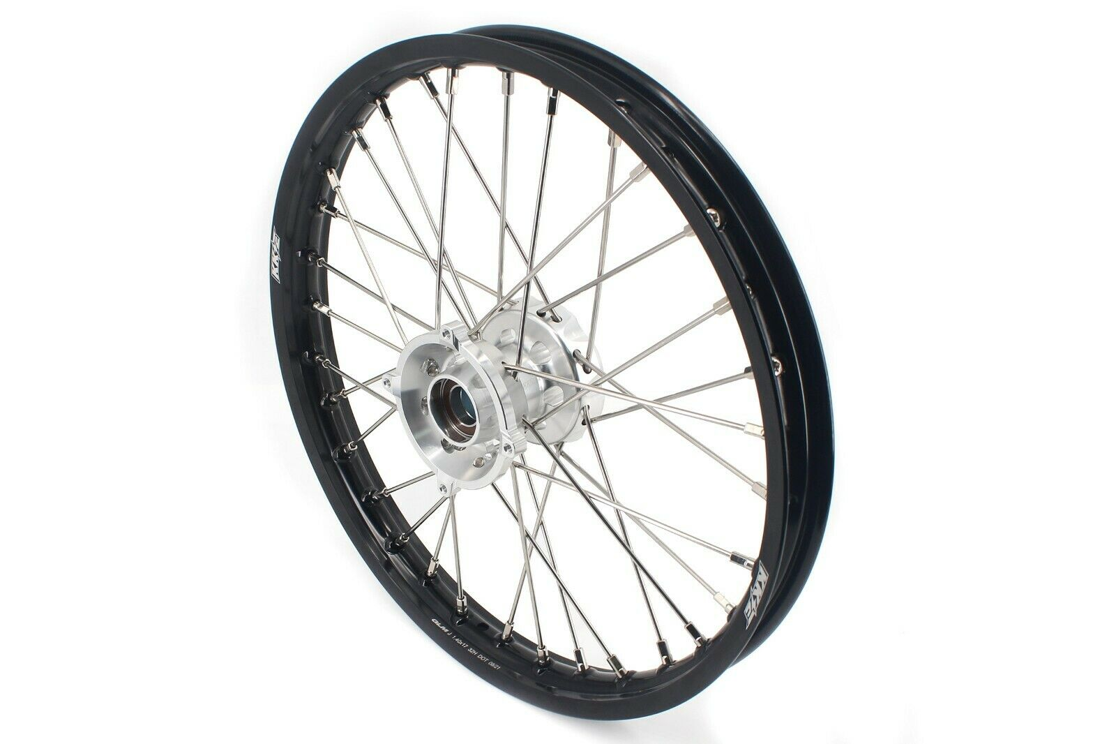 KKE 17"*1.4/14"*1.6 Kids Small Spoked Wheels GLM Rims For KTM SX85 2021-2024 Silver Hub KKE Racing
