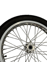 Surron Light Bee X / E-Ride Pro Supermoto Wheelset (Thick/Wide) - Chrome Silver / Gloss Black Forged Racing
