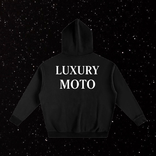 Black Luxury Moto Hoodie Luxury Moto