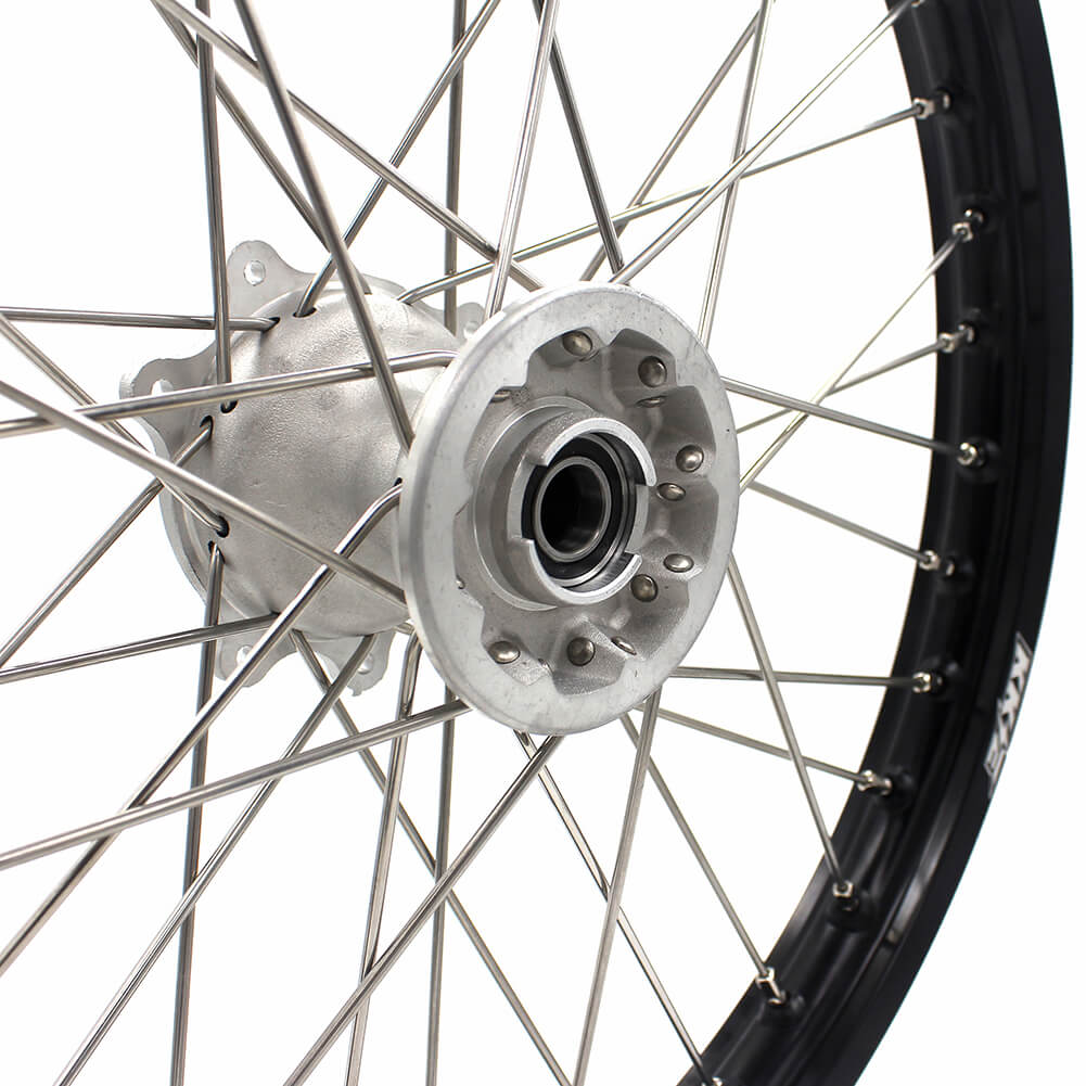 KKE 21" 19" MX Casting Alloy Wheels For HONDA CRF250R CRF450R CR125R CR250R 2002-2013 Silver&Black KKE Racing
