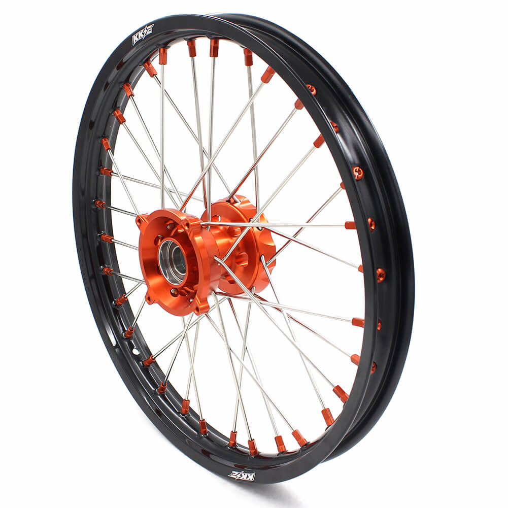 KKE 17"*1.4/14"*1.6 Kid's Big Wheels Rims Fit KTM SX 85 2003-2020 Orange Nipples KKE Racing