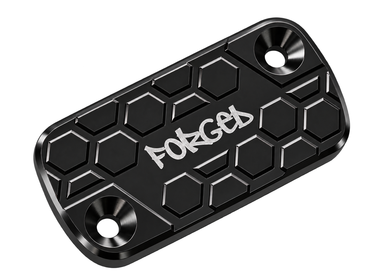 Sur-Ron Ultra Bee Brake Reservoir Cap | CNC Metal Upgrade (Black & Chrome) Forged Racing
