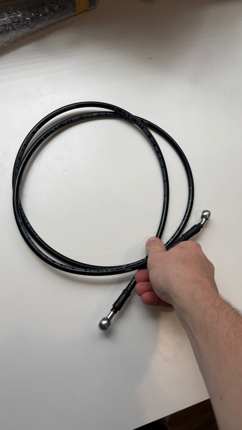 Motorcycle brake line | 1600mm, 28 degree bend