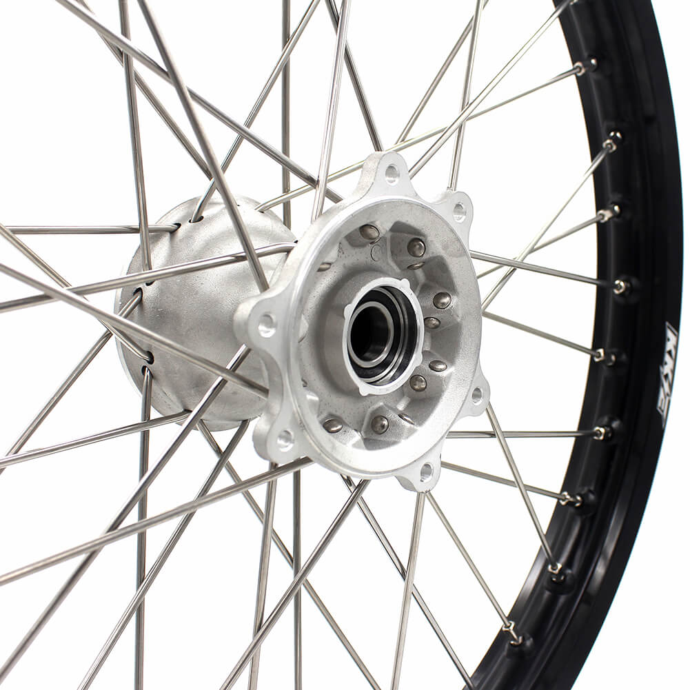 KKE 21" 19" MX Casting Alloy Wheels For HONDA CRF250R CRF450R CR125R CR250R 2002-2013 Silver&Black KKE Racing