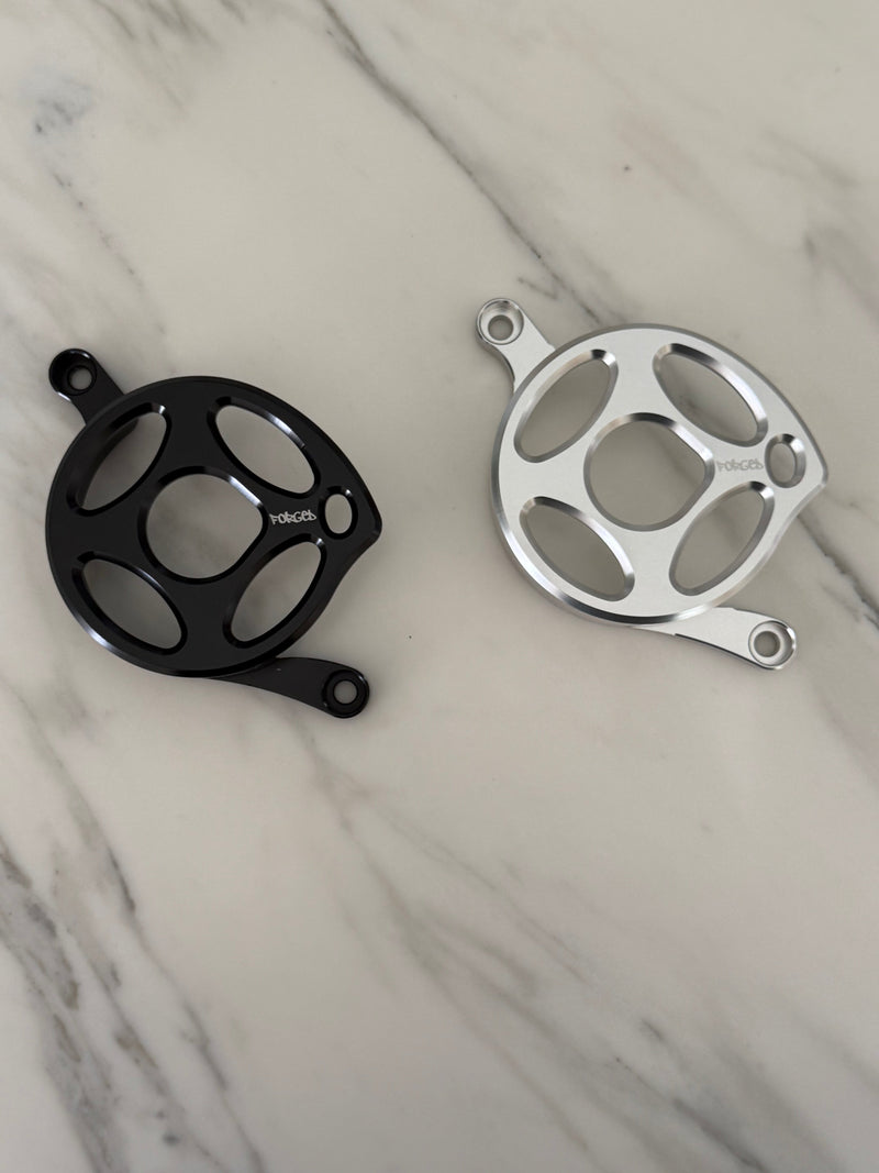 Surron Light Bee X & E-Ride Metal Motor Cover | CNC Upgrade Replacement (Black & Chrome) Forged Racing