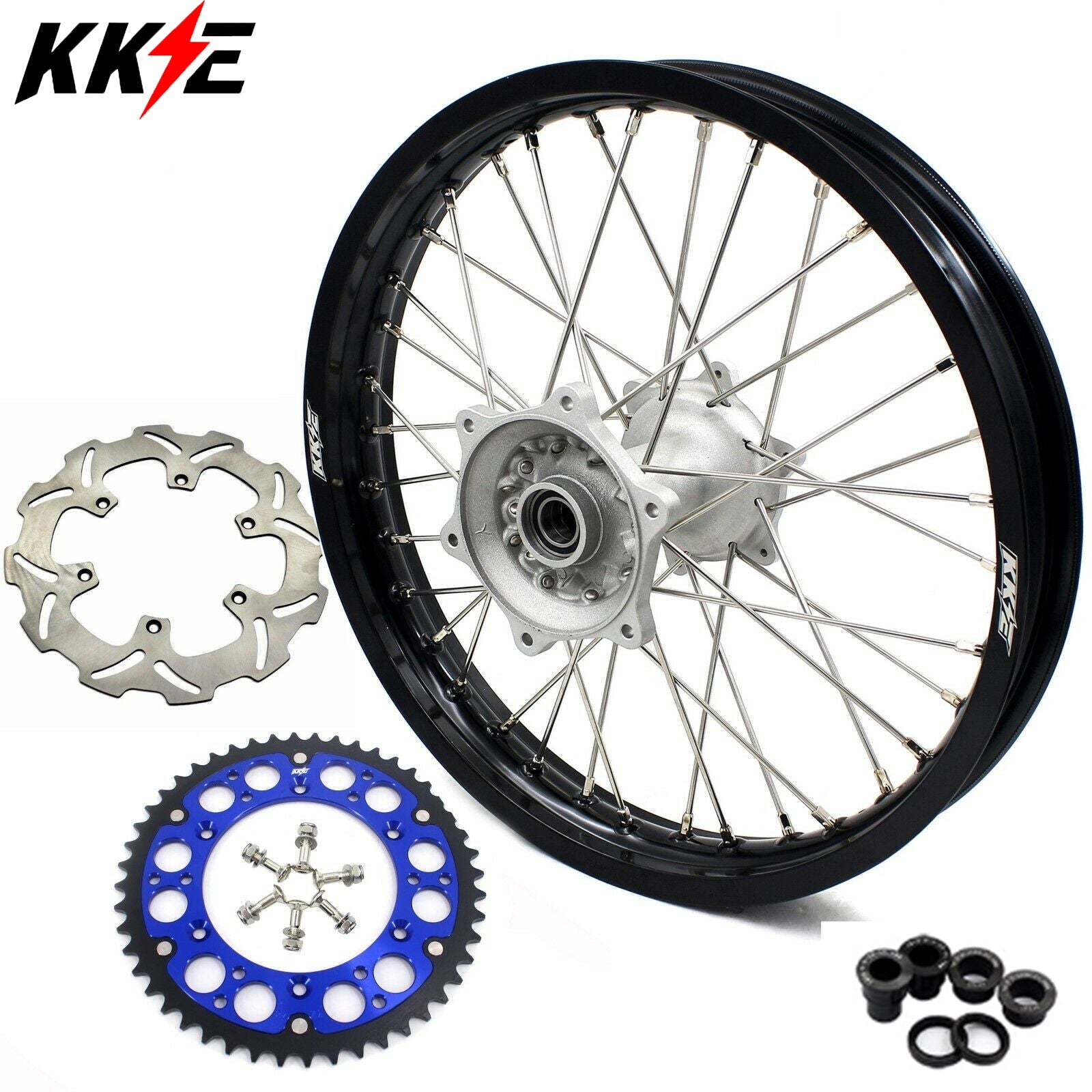 KKE 19" Cast Hub Aluminum Rim Wheel Rim For Yamaha YZ125 YZ250 YZ250F YZ450F Disc KKE Racing