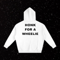 White Honk For A Wheelie Hoodie Luxury Moto