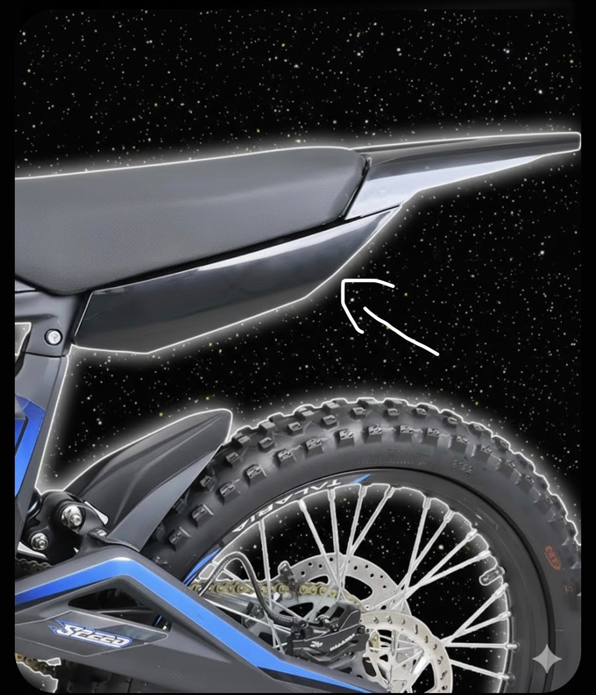 Rear side Panel for Talaria Mx3 Mx4, Mx5 Luxury Moto
