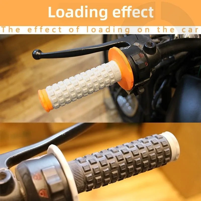 7/8" (22mm) Motorcycle Handlebar Grips – Soft Rubber Pillow Top Dirt Bike Grips for MX, Motocross, Enduro & Off-Road Motorcycles Emoto Supply
