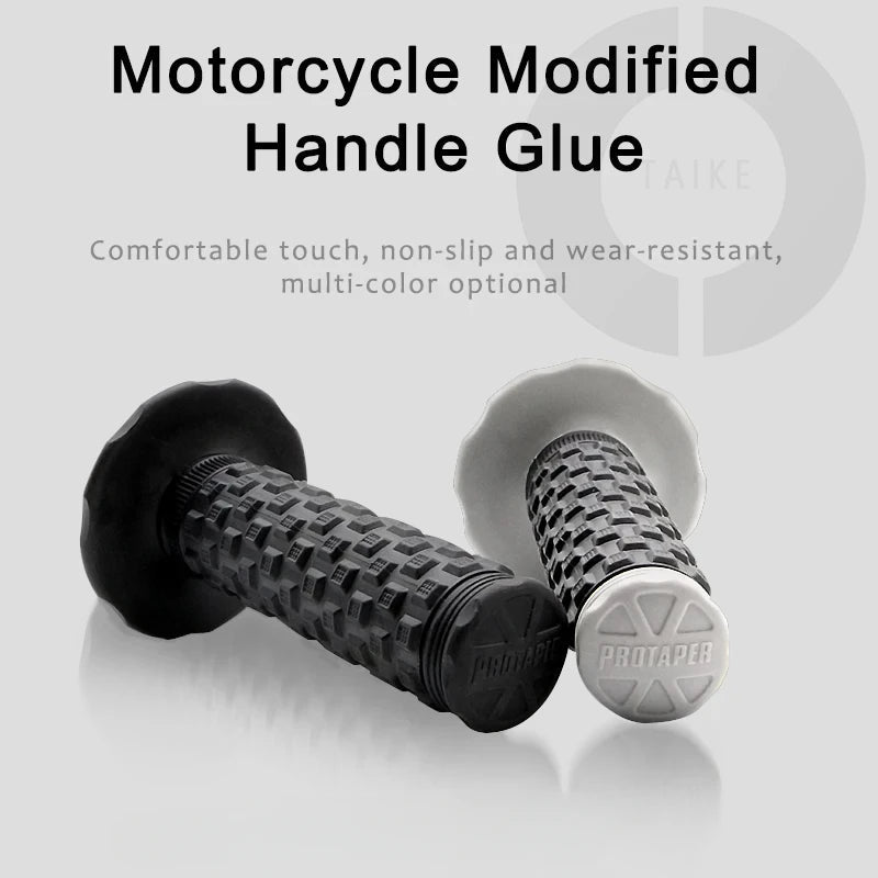 7/8" (22mm) Motorcycle Handlebar Grips – Soft Rubber Pillow Top Dirt Bike Grips for MX, Motocross, Enduro & Off-Road Motorcycles Emoto Supply