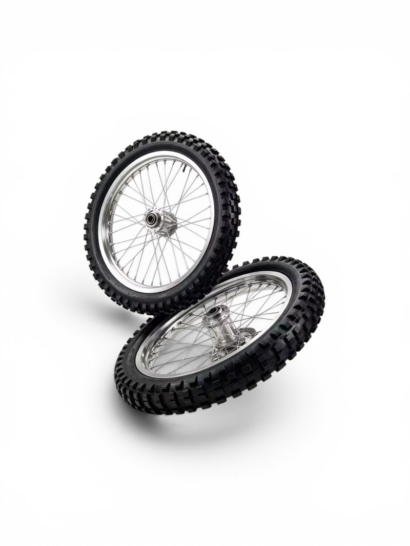 Pre-Order 16”/19” Wheel Set for Sur-Ron Light Bee X (LBX), Talaria XXX, MX3, MX4 & MX5 – Black or Chrome Emoto Supply