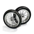 Ultra Bee Supermoto Wheelset (17in) Chrome/Black 79mods
